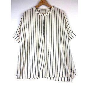 Monk & Lou Women's Striped Print Oversized Top Size Medium